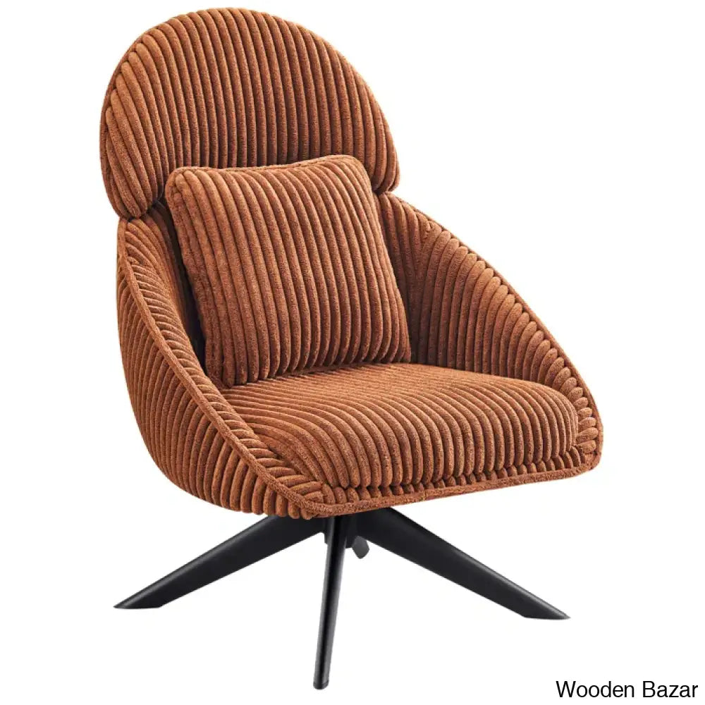 Drony Best Swivel Accent Chair With Pillow Comfy Lounge