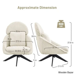 Drony Best Swivel Accent Chair With Pillow Comfy Lounge