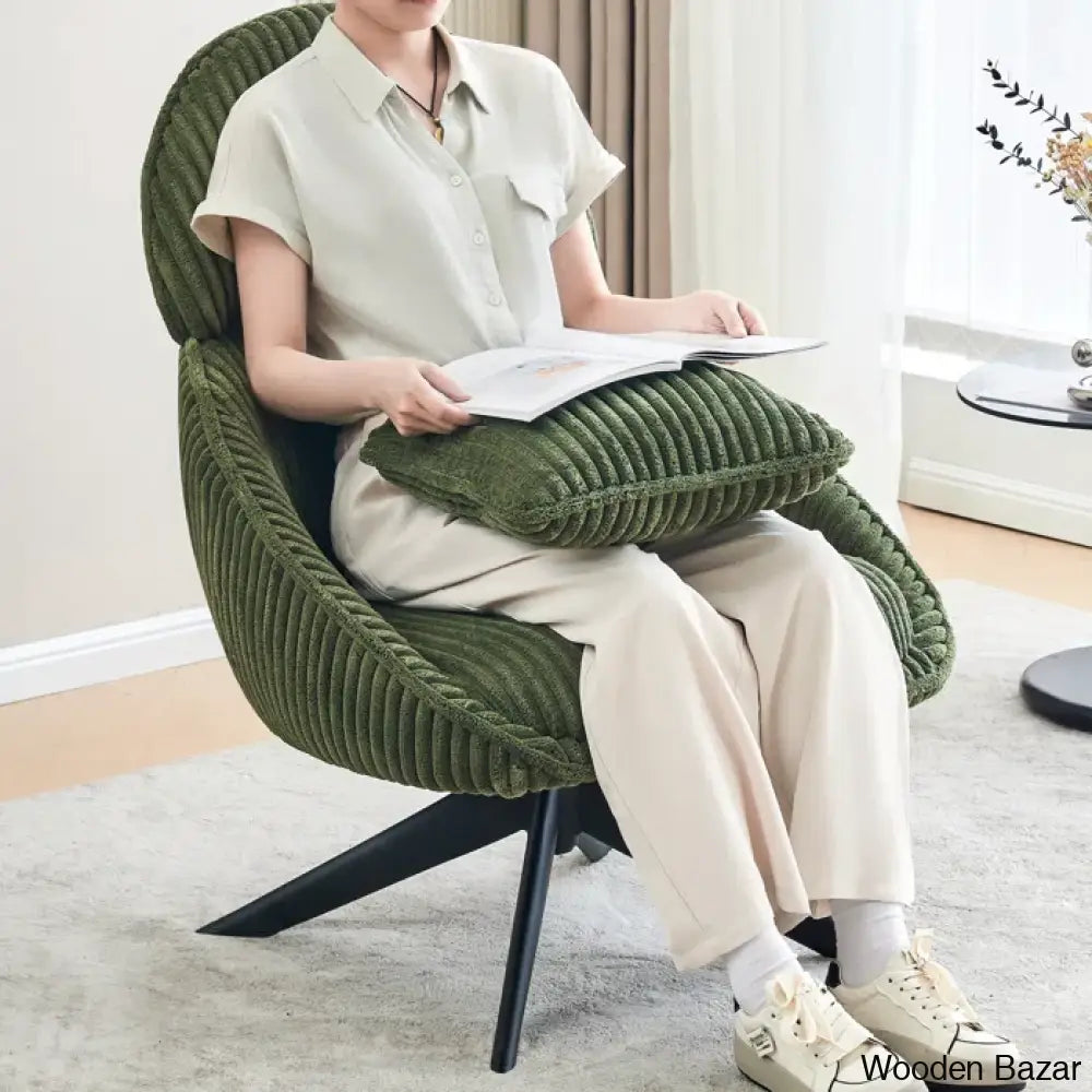 Drony Best Swivel Accent Chair With Pillow Comfy Lounge