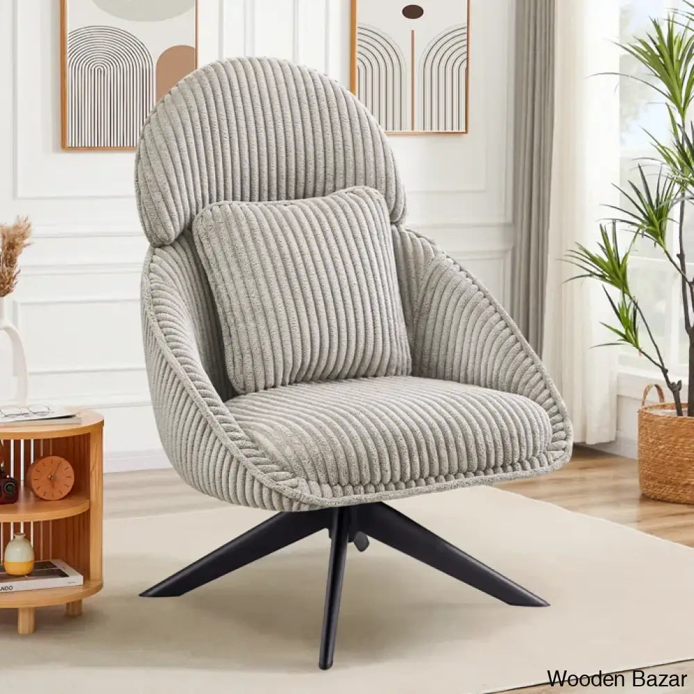 Drony Best Swivel Accent Chair With Pillow Comfy Lounge