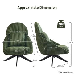 Drony Best Swivel Accent Chair With Pillow Comfy Lounge