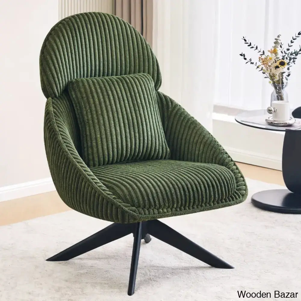 Drony Best Swivel Accent Chair With Pillow Comfy Lounge