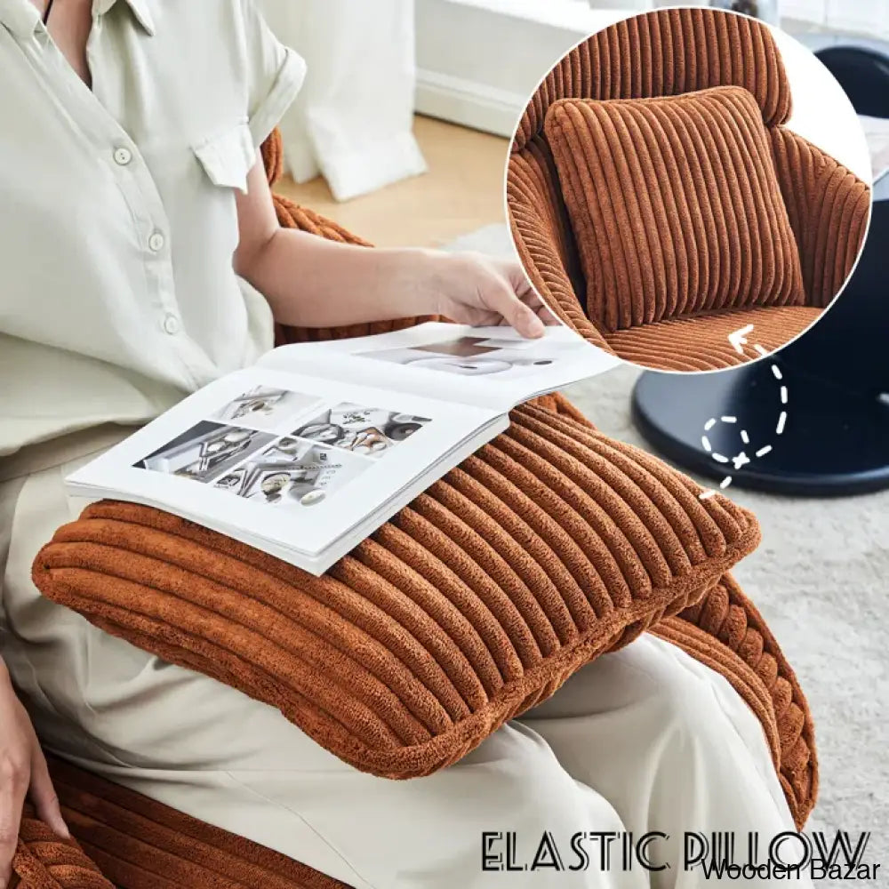 Drony Best Swivel Accent Chair With Pillow Comfy Lounge