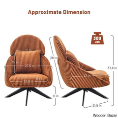 Drony Best Swivel Accent Chair With Pillow Comfy Lounge