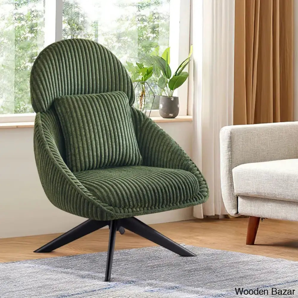 Drony Best Swivel Accent Chair With Pillow Comfy Lounge