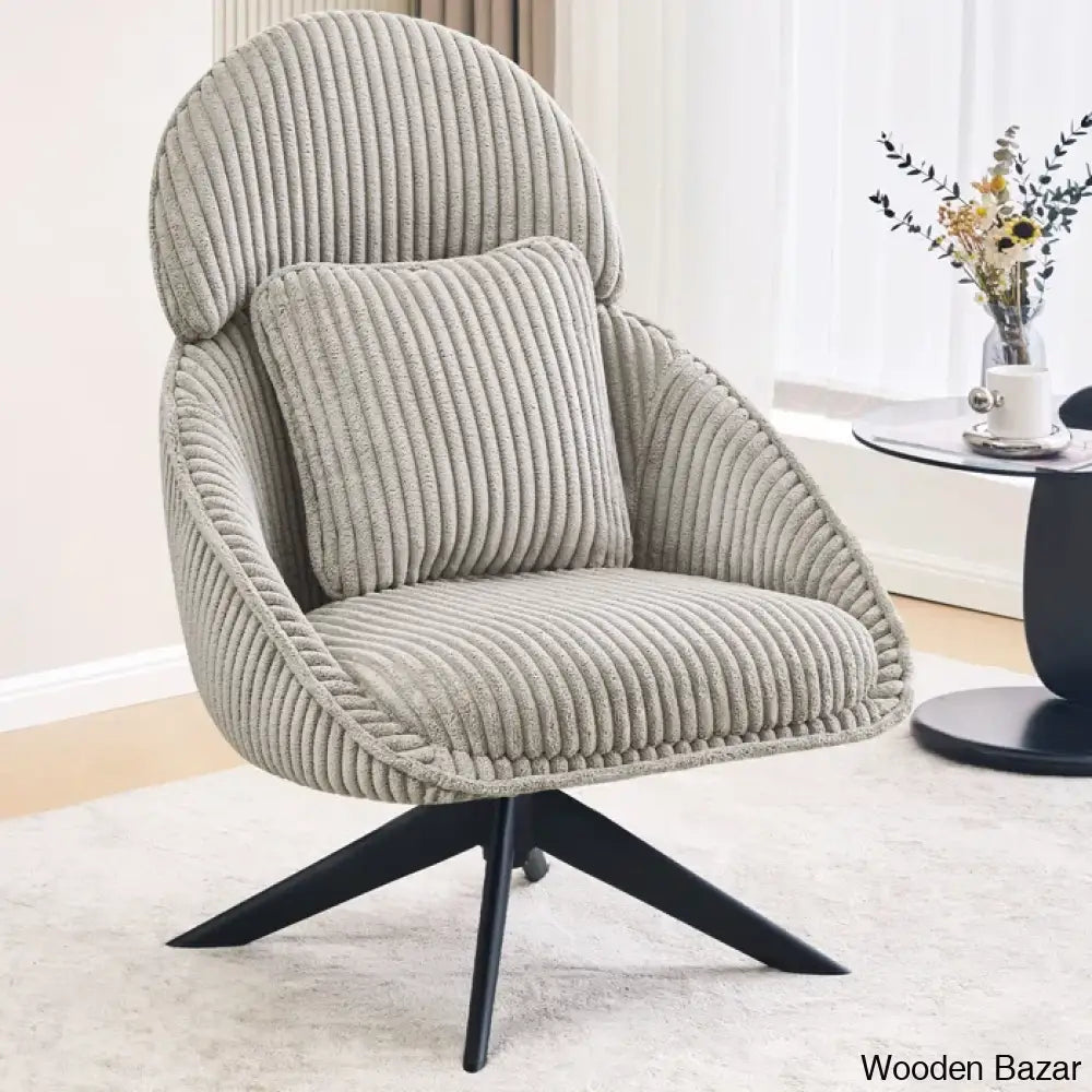 Drony Best Swivel Accent Chair With Pillow Comfy Lounge