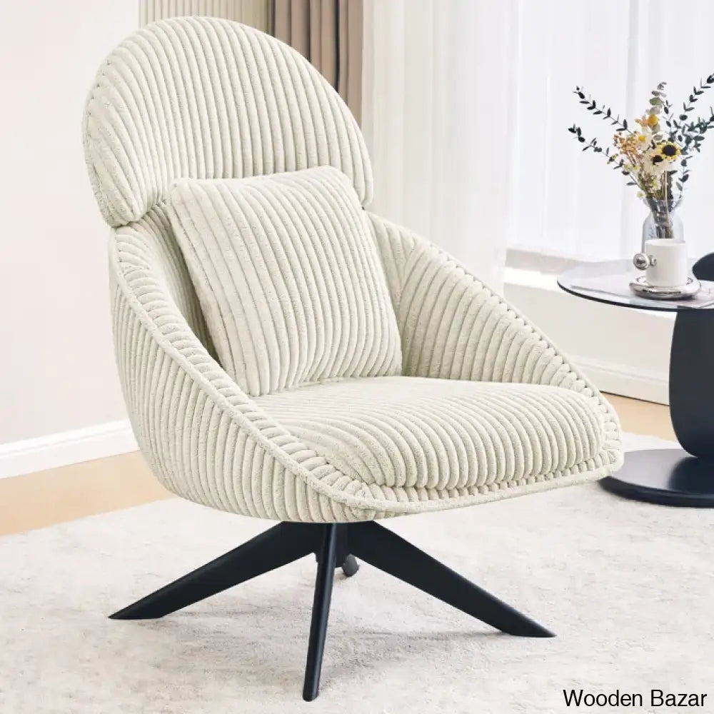 Drony Best Swivel Accent Chair With Pillow Comfy Lounge