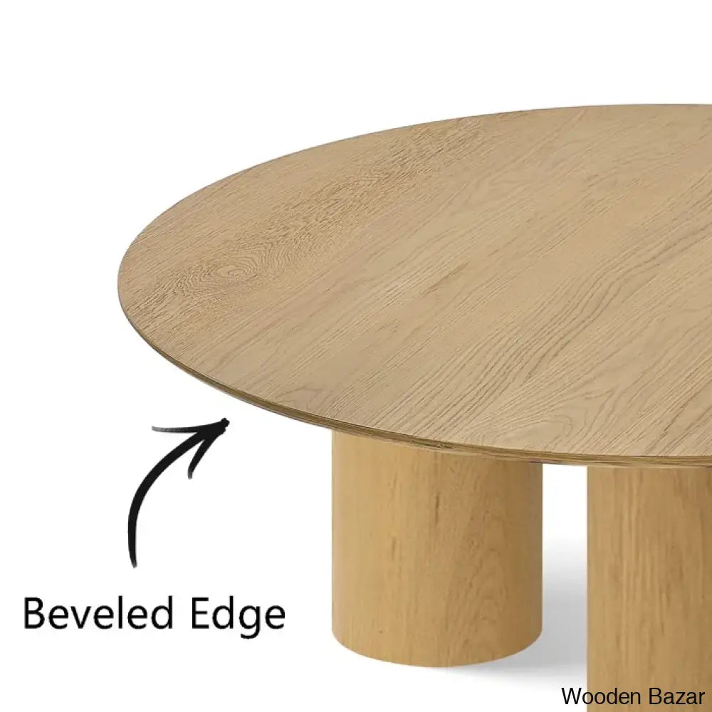 Drum Architectural Design 3 Legs Round Coffee And Center Table