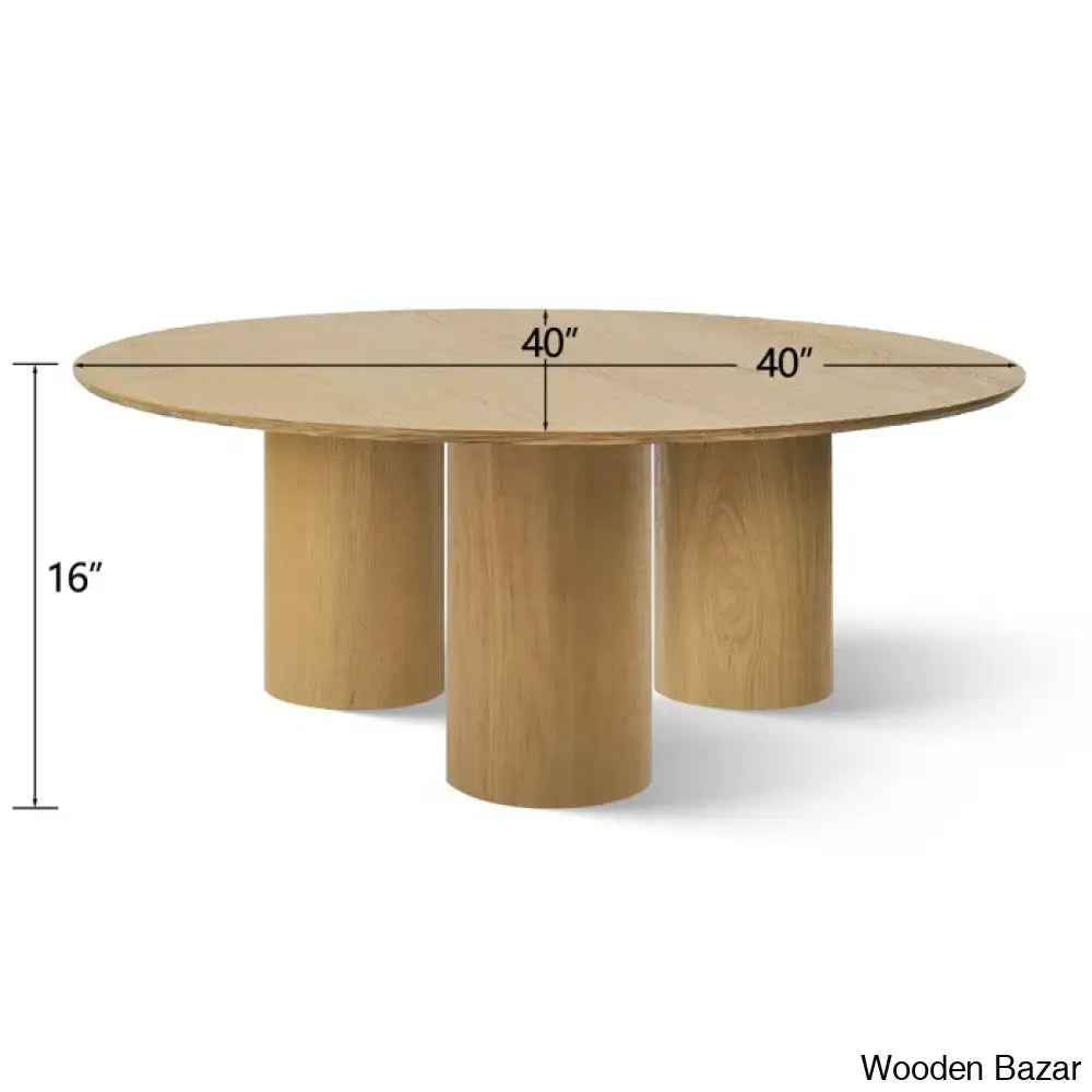 Drum Architectural Design 3 Legs Round Coffee And Center Table