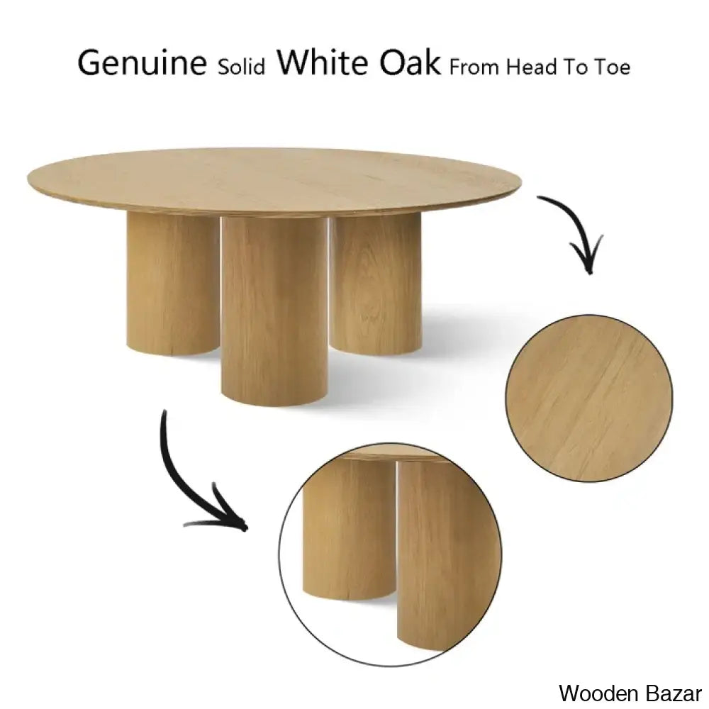 Drum Architectural Design 3 Legs Round Coffee And Center Table