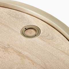 Kujala Drum Storage Coffee Table - Wooden Bazar