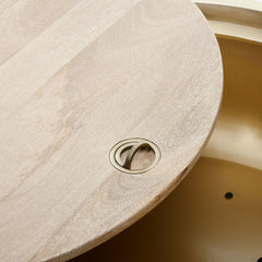 Kujala Drum Storage Coffee Table - Wooden Bazar