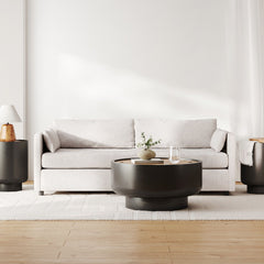 Kujala Drum Storage Coffee Table - Wooden Bazar