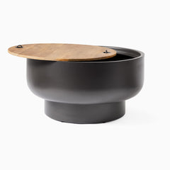 Kujala Drum Storage Coffee Table - Wooden Bazar