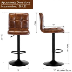 Duho Swivel Adjustable Height Counter And Bar Stool (Set Of 2)