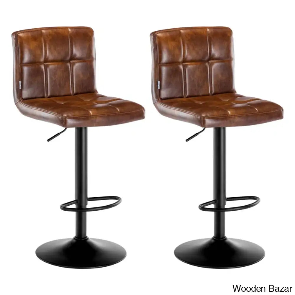 Duho Swivel Adjustable Height Counter And Bar Stool (Set Of 2)