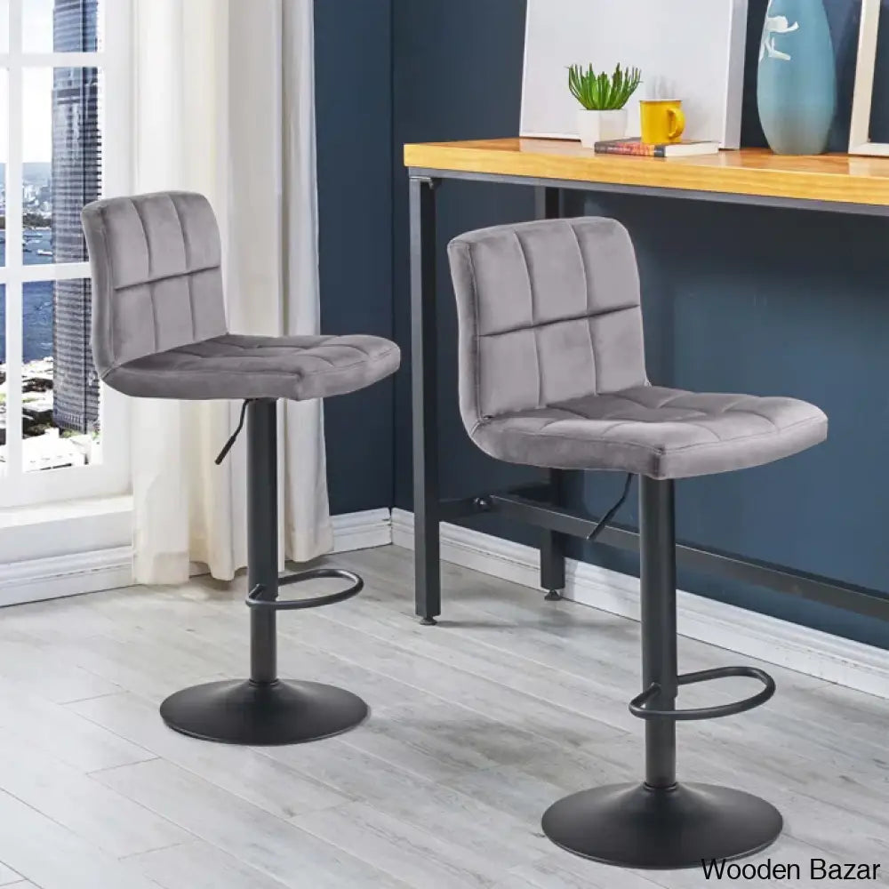 Duho Swivel Adjustable Height Counter And Bar Stool (Set Of 2)