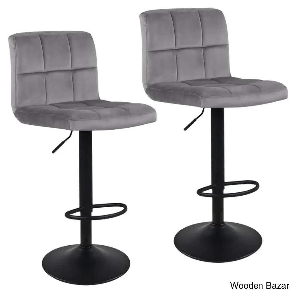 Duho Swivel Adjustable Height Counter And Bar Stool (Set Of 2)