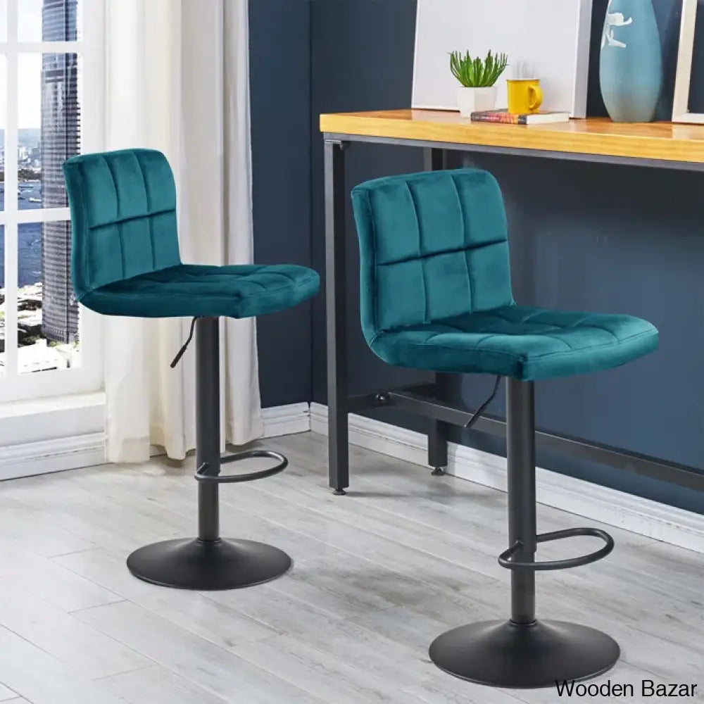 Duho Swivel Adjustable Height Counter And Bar Stool (Set Of 2)