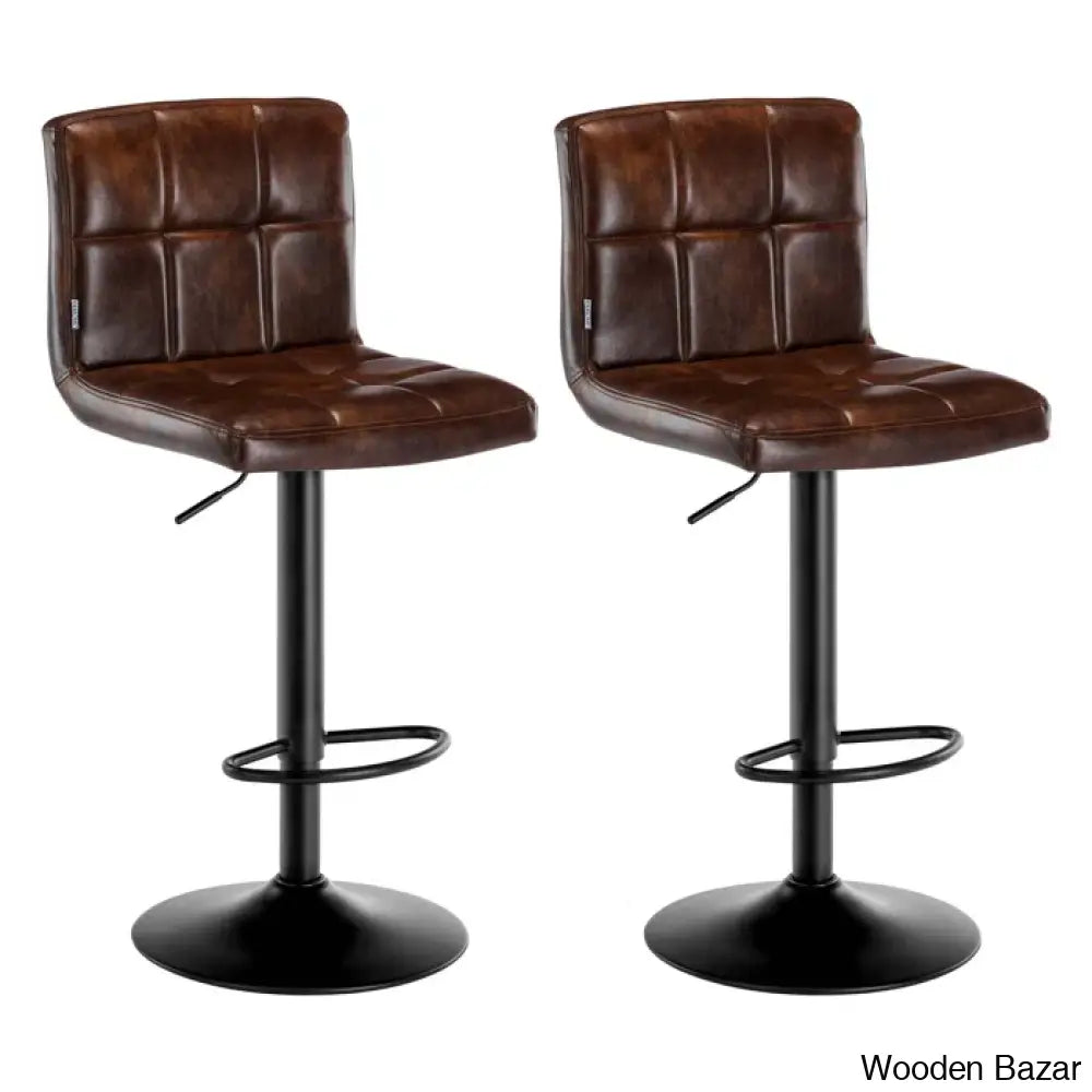 Duho Swivel Adjustable Height Counter And Bar Stool (Set Of 2)