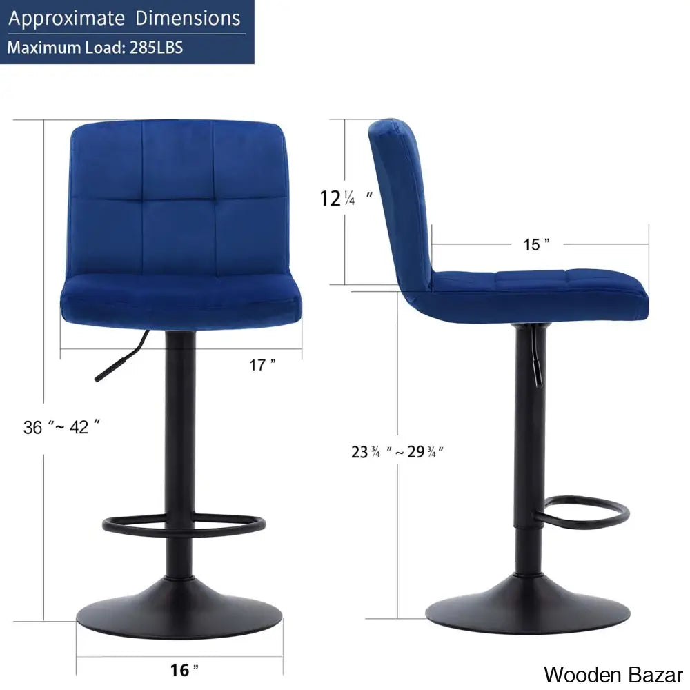 Duho Swivel Adjustable Height Counter And Bar Stool (Set Of 2)