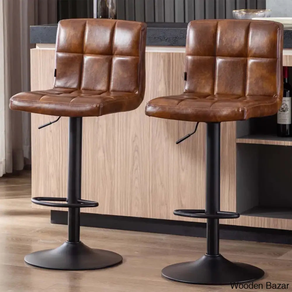 Duho Swivel Adjustable Height Counter And Bar Stool (Set Of 2)