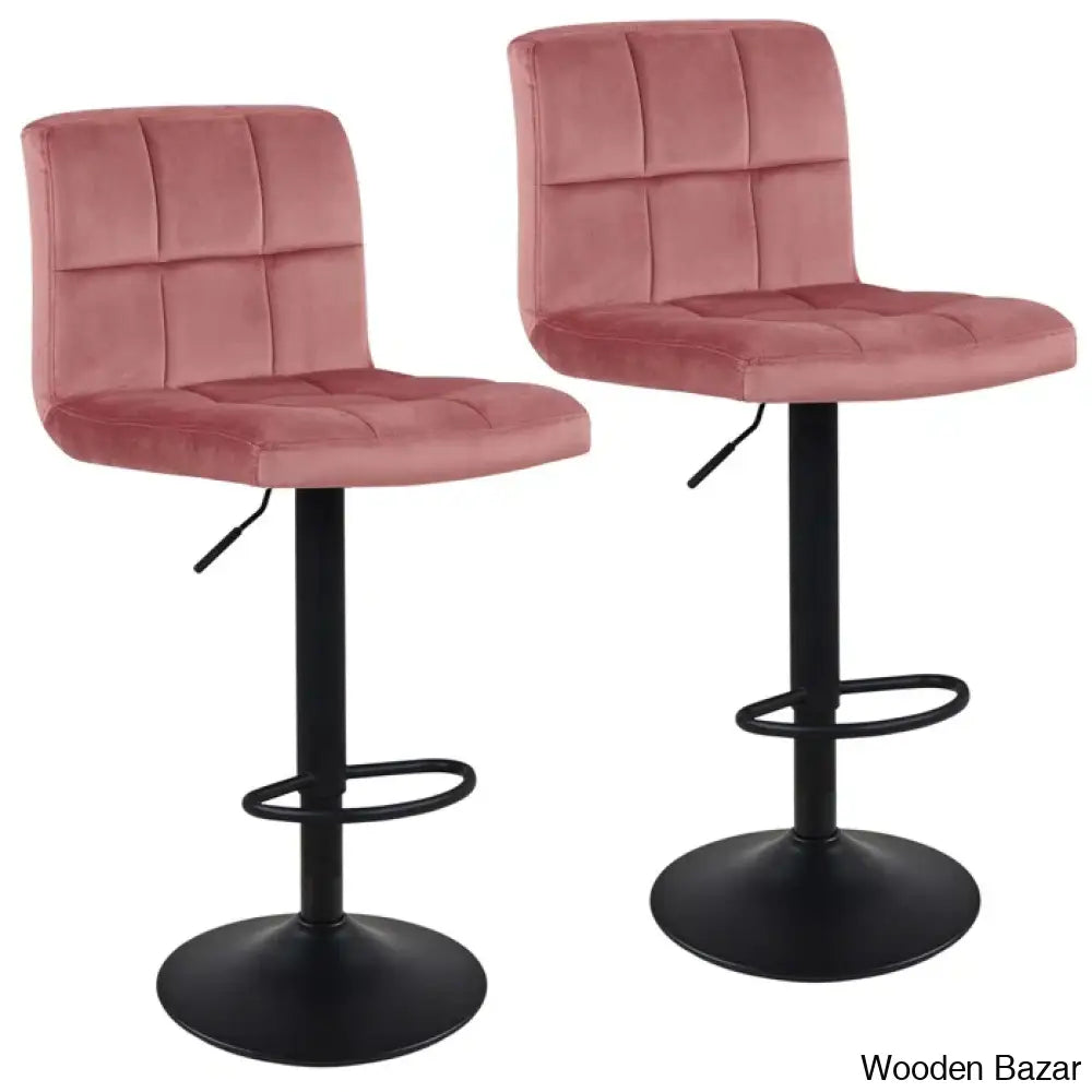 Duho Swivel Adjustable Height Counter And Bar Stool (Set Of 2)