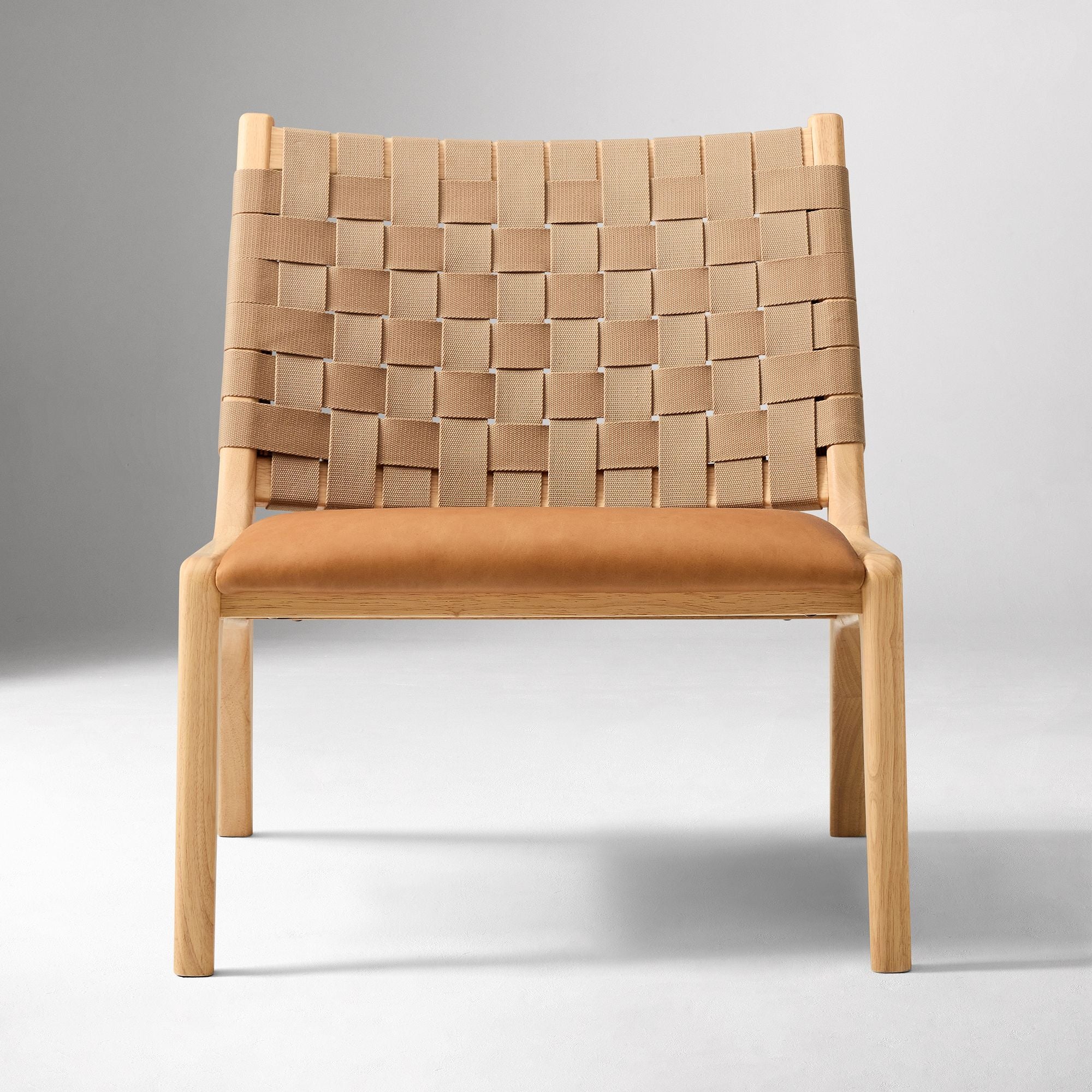 Qinnen Leather Slipper Chair - Wooden bazar