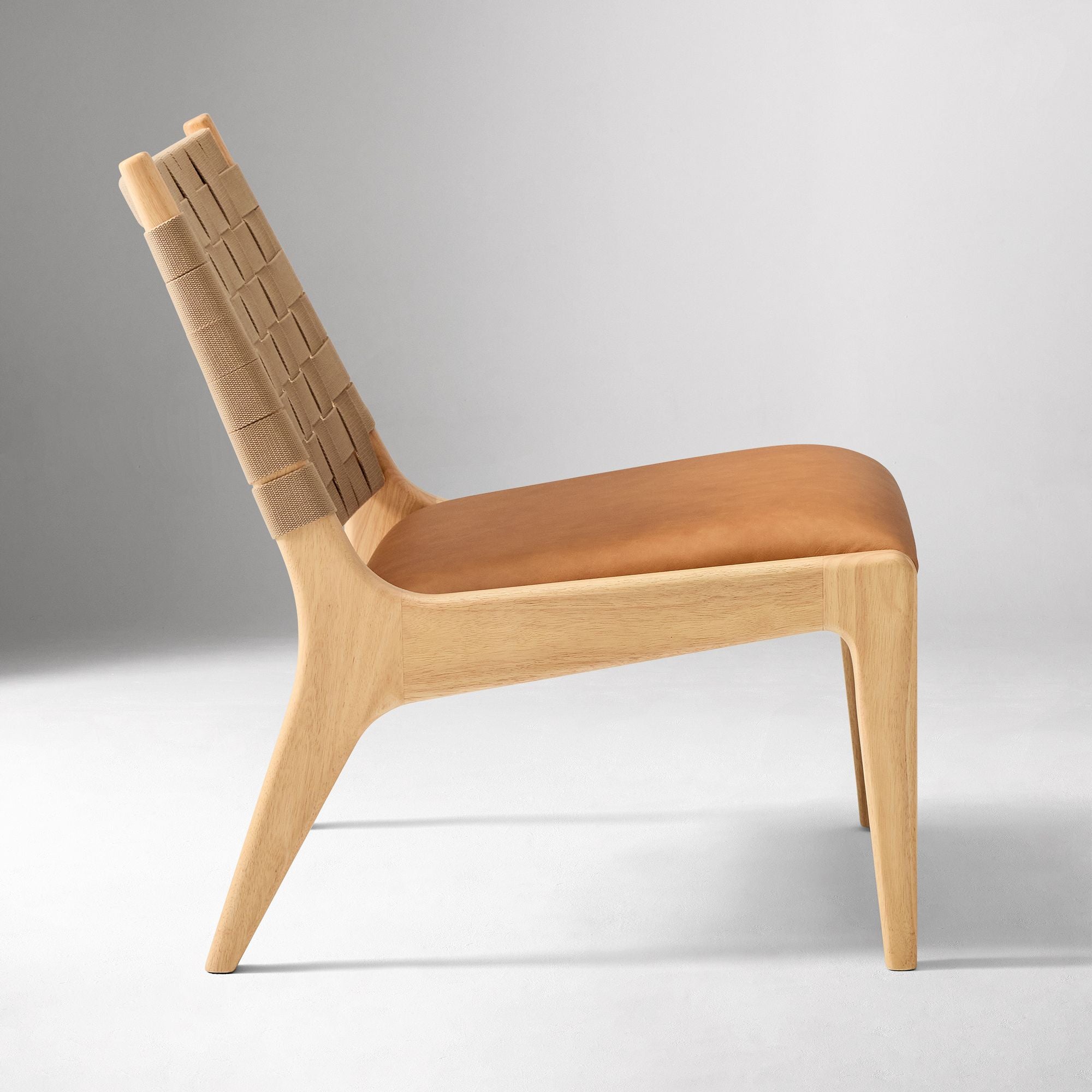 Qinnen Leather Slipper Chair - Wooden bazar
