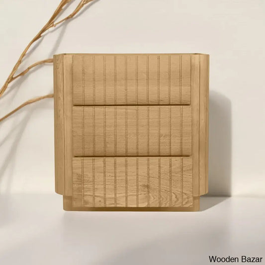 Dunley Beautifully Crafted 3-Drawer Chest Modern Storage Solution With Timeless Design Natural