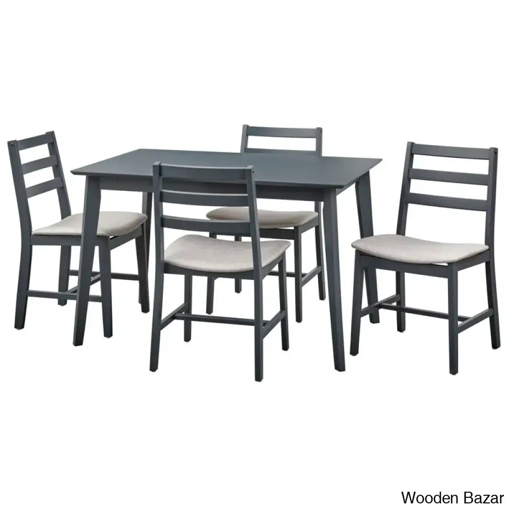 Dunstan Modern 4 Seater Elegant Dining Table Set - Wooden Bazar