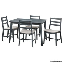 Dunstan Modern 4 Seater Elegant Dining Table Set - Wooden Bazar