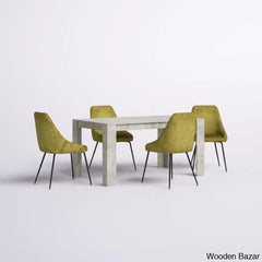 Dunstan Stylish 4 Seater Dining Table Set - Wooden Bazar