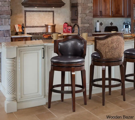 Dupos Swivel Upholstered 30’’ Counter Stool
