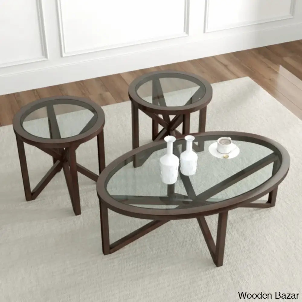 Eastchestero Tempered Glass Coffee And Center Table