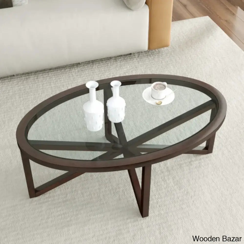 Eastchestero Tempered Glass Coffee And Center Table