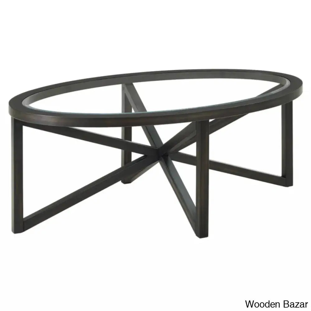 Eastchestero Tempered Glass Coffee And Center Table Black