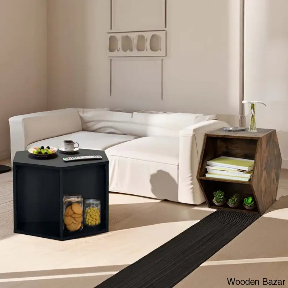 Eba Hexagonal Coffee And Center Table Side Nightstand