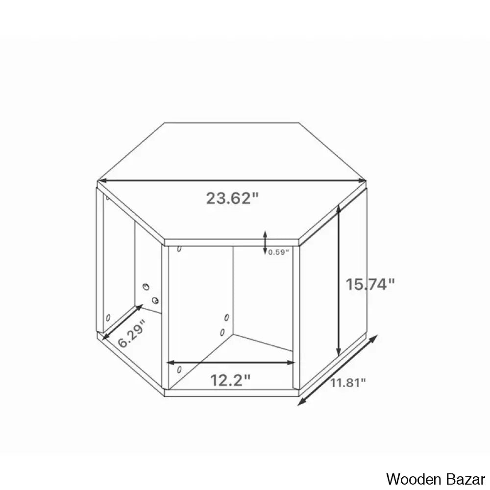 Eba Hexagonal Coffee And Center Table Side Nightstand