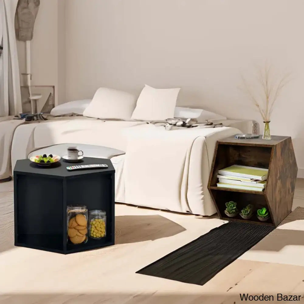 Eba Hexagonal Coffee And Center Table Side Nightstand