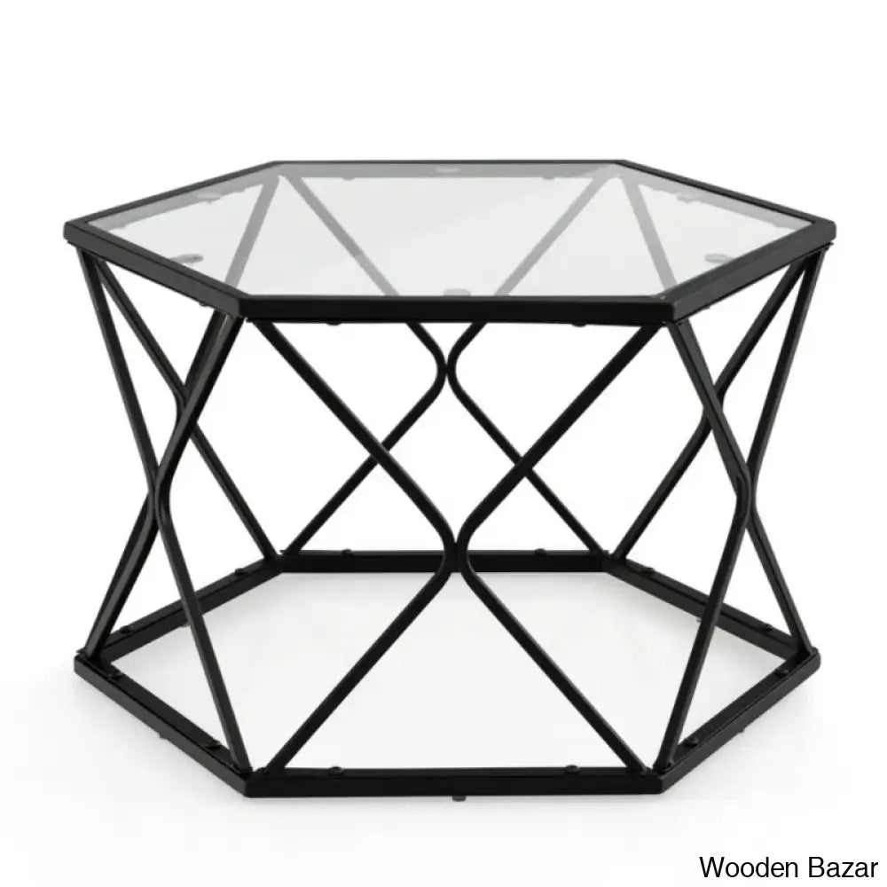 Ebem Glass Top Coffee And Center Table