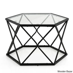 Ebem Glass Top Coffee And Center Table