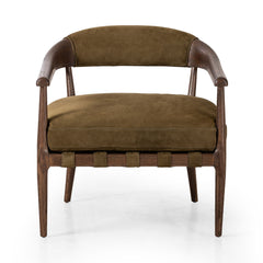 Qavilian Leather Chair - Wooden bazar