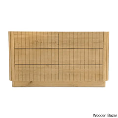 Ele Beautifully Designed 6-Drawer Chest Elegant And Spacious Storage For Modern Interiors Natural