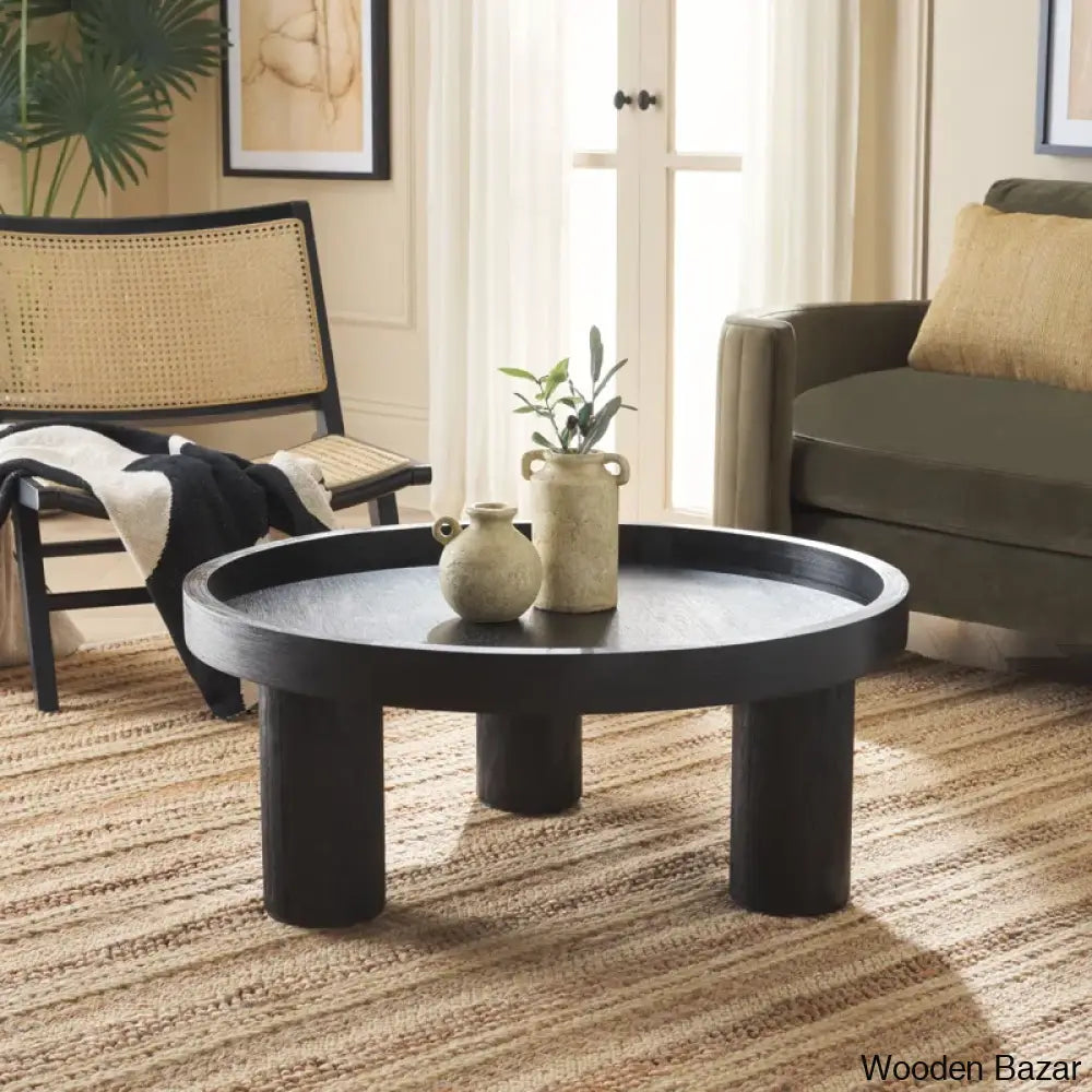 Eleanne Coffee Table And Center Table Black