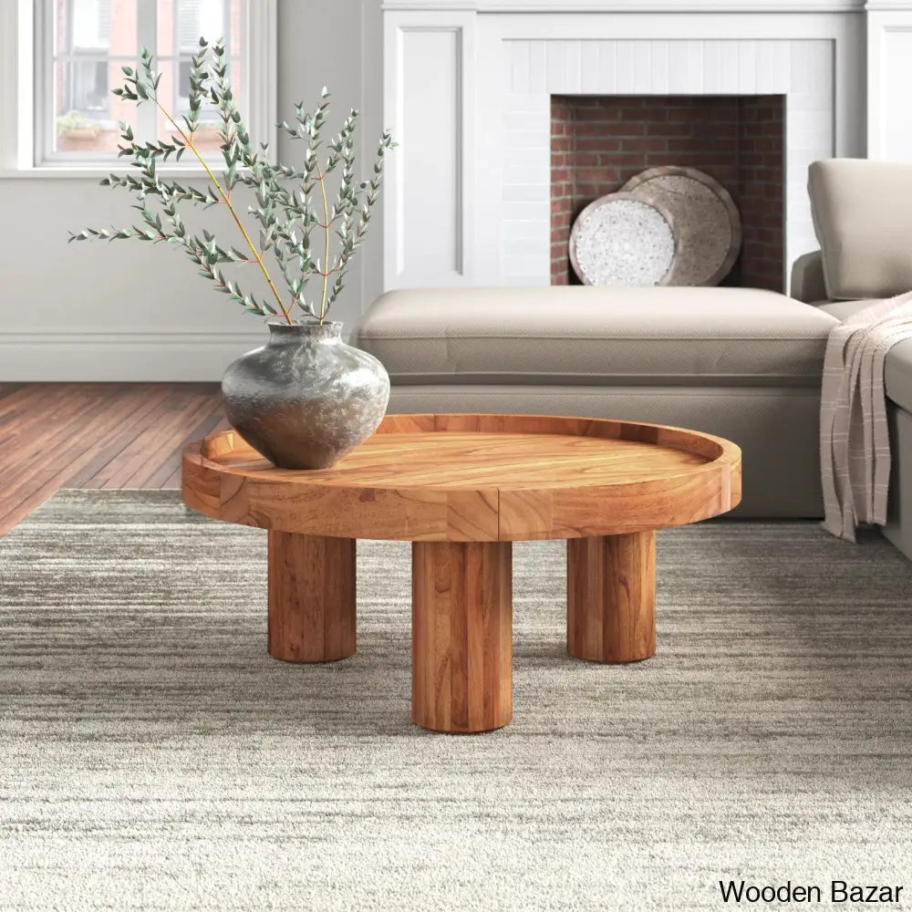 Eleanne Coffee Table And Center Table Brown