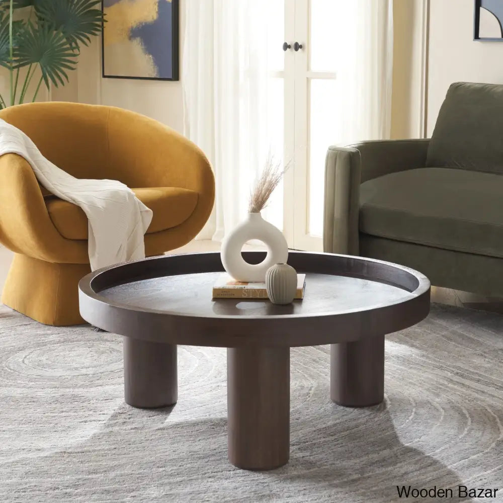 Eleanne Coffee Table And Center Table Walnut