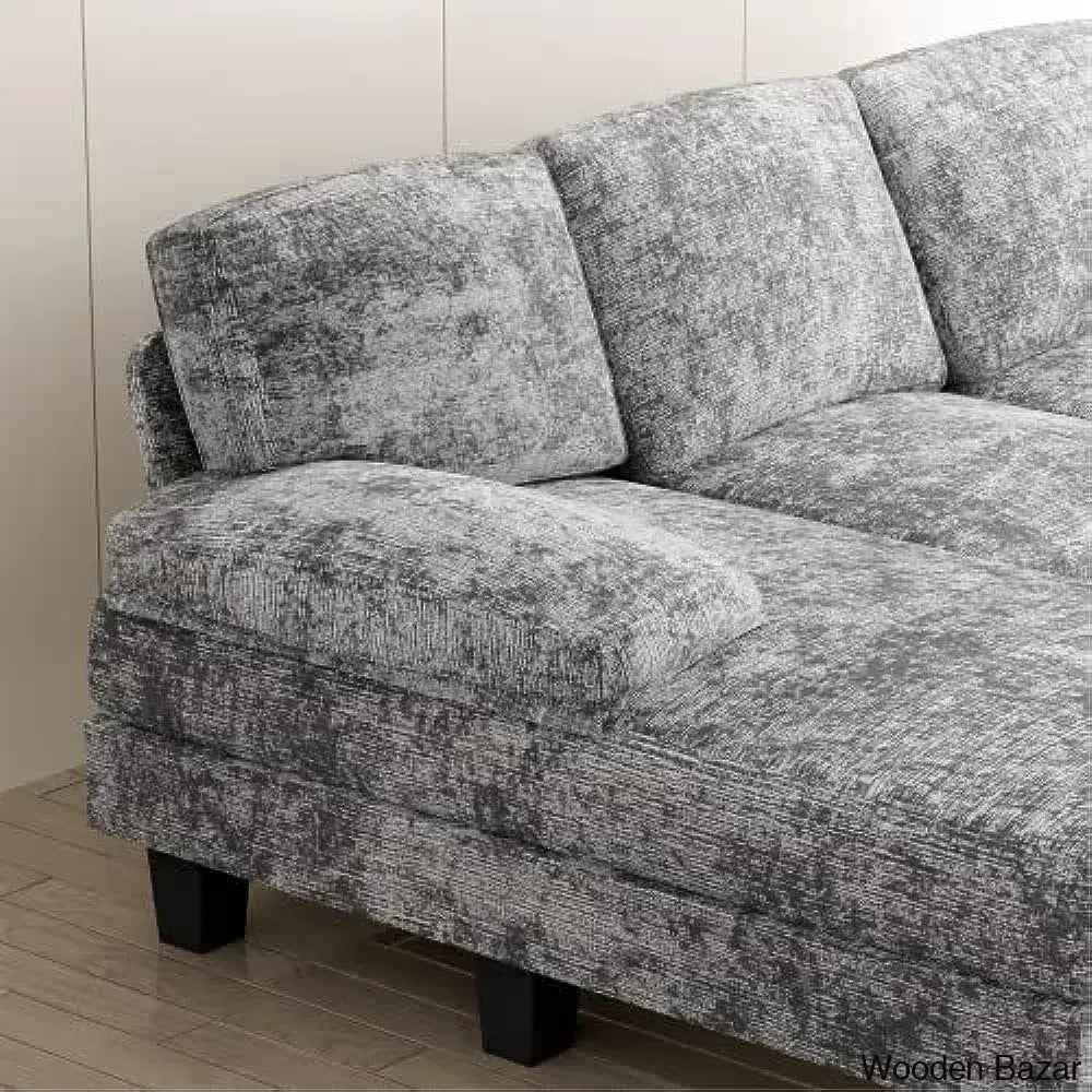 Eleanor Modern U-Shaped Convertible Sectional Sofa With Stylish Fabric Couch