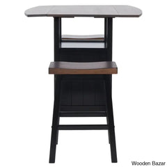 Elexar New 2 Seater Extendable Solid Wood Dining Set - Wooden Bazar