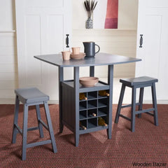 Elexar New 2 Seater Extendable Solid Wood Dining Set - Wooden Bazar